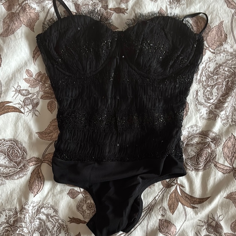 Elegant Black Women's Bodysuit